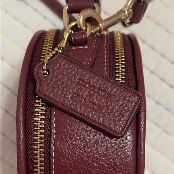 Coach Maroon Crossbody Bag with Snoopy Graphic - Picture 9 of 14